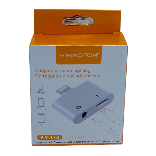 C6 - CABO ADAPTADOR IPHONE 7 + P2 FEMEA - 16227