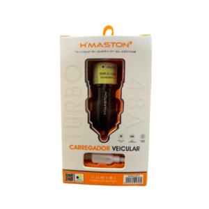 A8 - CARREGADOR VEICULAR HMASTON COM CABO IPHONE LS04-02 - 62806