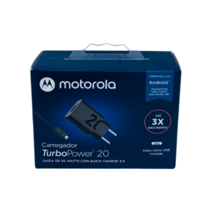 B18- KIT CARREGADOR MOTOROLA V8 MICRO USB TURBO POWER – 19098